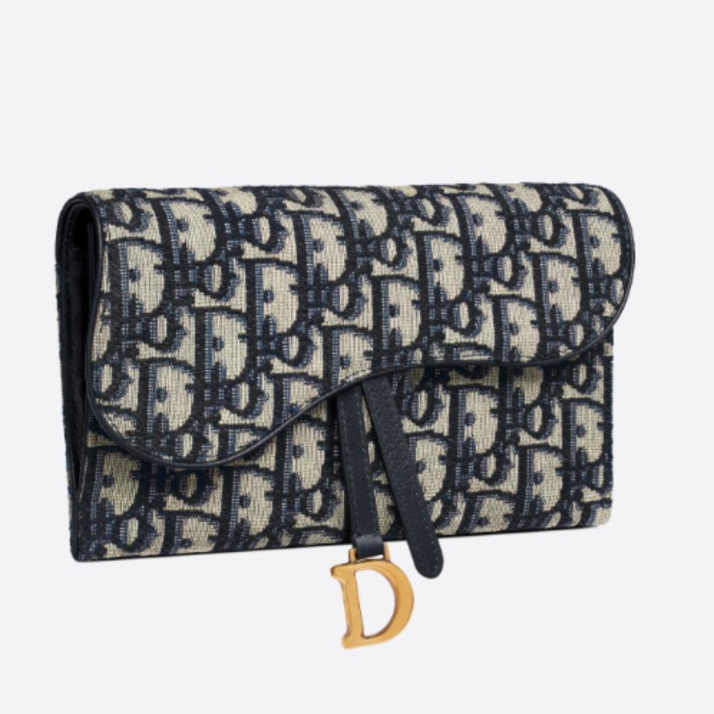 Dior Long Saddle Wallet with Chain *Authentic*